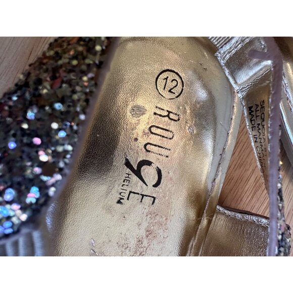 Rogue Helium Women's Rhinestone T-Strap Slingback Sandals Size 12 Sku 2804 - Picture 14 of 14